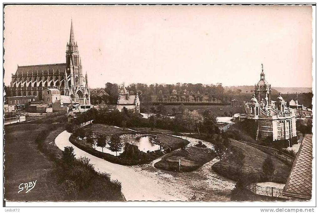 Cpsm Bonsecours-Rouen (Seine-Inf.), Le Plateau De Bonsecours, L´Eglise Et Le Monument Jeanne D´Arc - Bonsecours