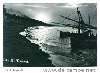 TERMOLI MOLISE TRAMONTO BARCA PESCA VB1955 O4619 - Campobasso