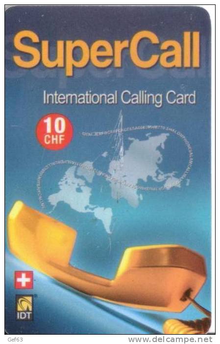 Prepaid Card IDT ° SuperCall 10 CHF - Telefone