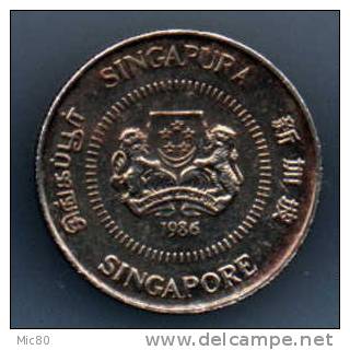 Singapour 10 Cents 1986 Sup - Singapour