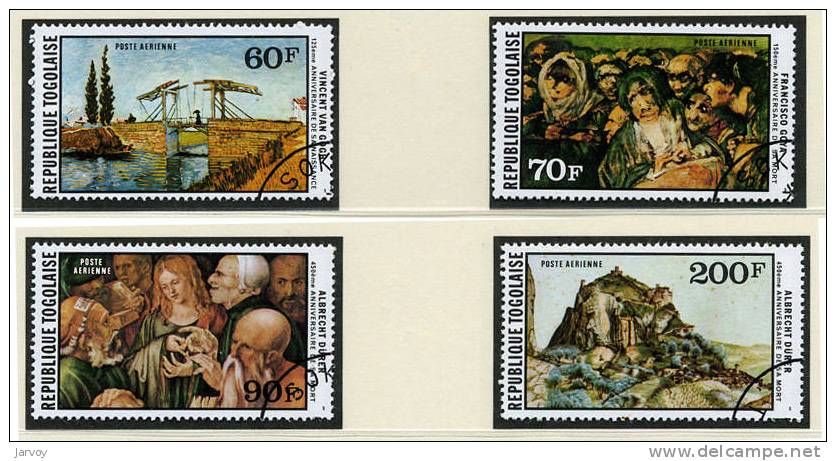 Togo 1978, Anniv. Des Peintres Célèbres (van Gogh, Goya, Dürer) YTn°A0363-66(o) - Impressionisme