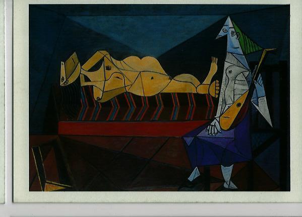 LOT N° 03....TROIS CARTES POSTALES REPRO DE TABLEAUX DE PICASSO -PEINTRE ET MODELE - PAYSAGE MIDI - L´AUBADE -  LOT 16 - Picasso