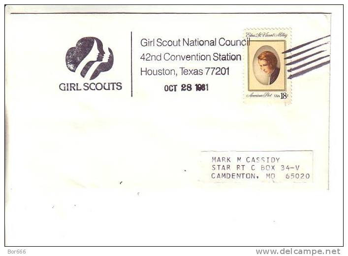 USA Special Cancel Cover 1981 - Girl Scout National Concil - Houston - Omslagen Van Evenementen