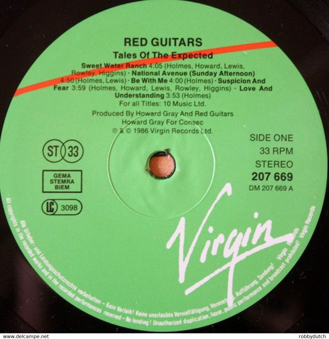 * LP * RED GUITARS - TALES OF THE EXPECTED (Germany 1986 ex-!!!)