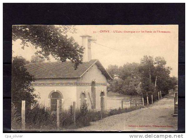 89 CHENY Usine Electrique, Bords De L'Armancon, Ed Guillot 33, 191? - Cheny