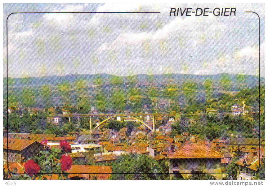 Carte Postale 42. Rive-de-Gier   Et Le Viaduc De L'Autoroute Trés Beau Plan - Rive De Gier