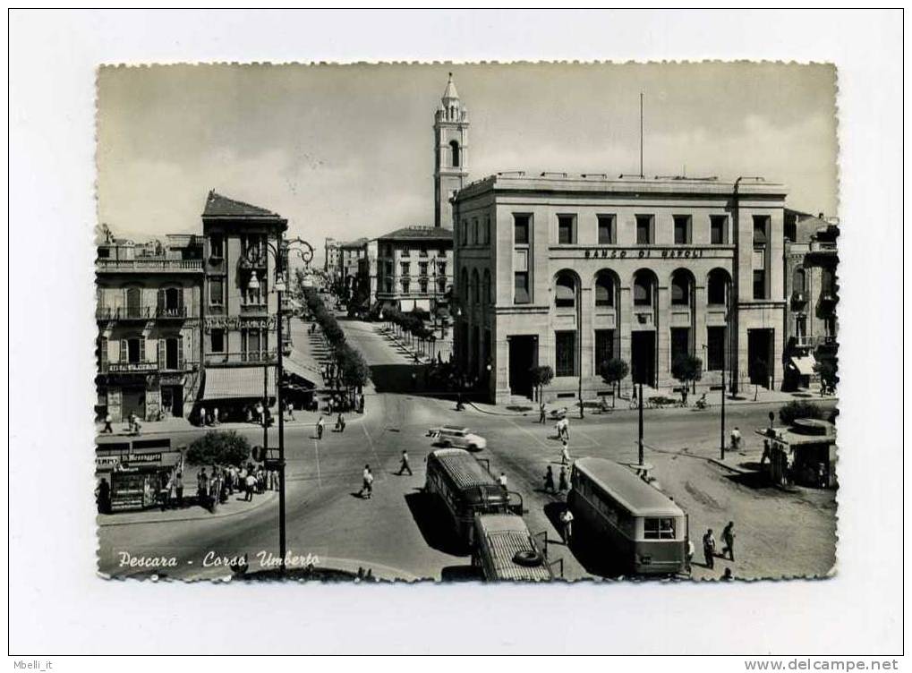 Pescara 1953 Autobus E Banco Di Napoli - Pescara