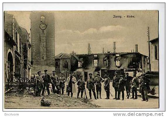 Cpa JARNY  L´église Militaires à La Pose Kirche Automobiline   Jacobi Koehler N°7 - Jarny