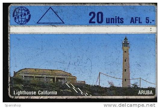 ARUBA PHONECARD LIGHTHOUSE CALIFORNIA * - Lighthouses