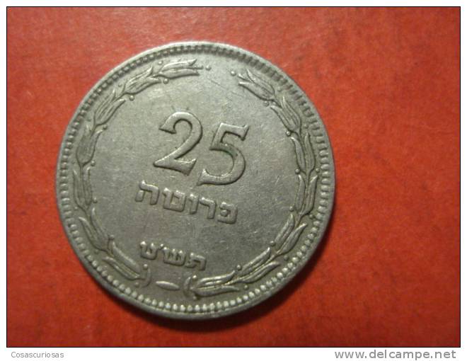 1424  ISRAEL  25 PRUTOT      AÑO / YEAR  1949 NOT PEARL VF - Israël