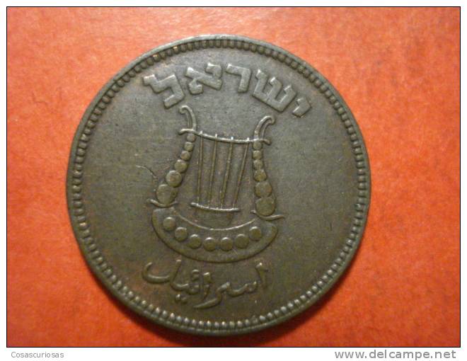 1426  ISRAEL  5 PRUTOT      AÑO / YEAR  1949 NOT PEARL VF- - Israël