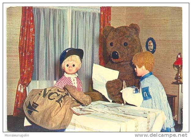 SERIE TV )FL)  BONNE NUIT LES PETITS / Nounours, Nicolas Et Primprenelle, Nounours Lit Son Courrier, CPSM 150 X 105 - TV-Serien