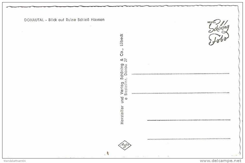AK DONAUTAL - Blick Von Der Ruine Schloß Hausen - Sigmaringen
