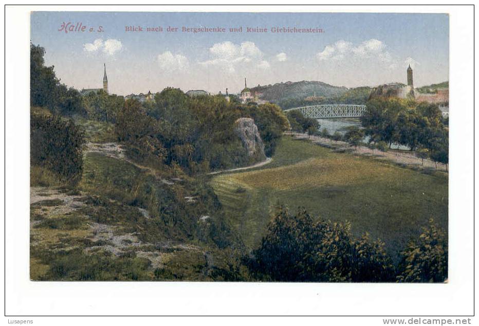 OLD FOREIGN 0742 -GERMANY DEUTSCHLAND - Halle A.s. - Blick Nach Der Bergschenke Kuine Glebichenstein - Halle (Saale)