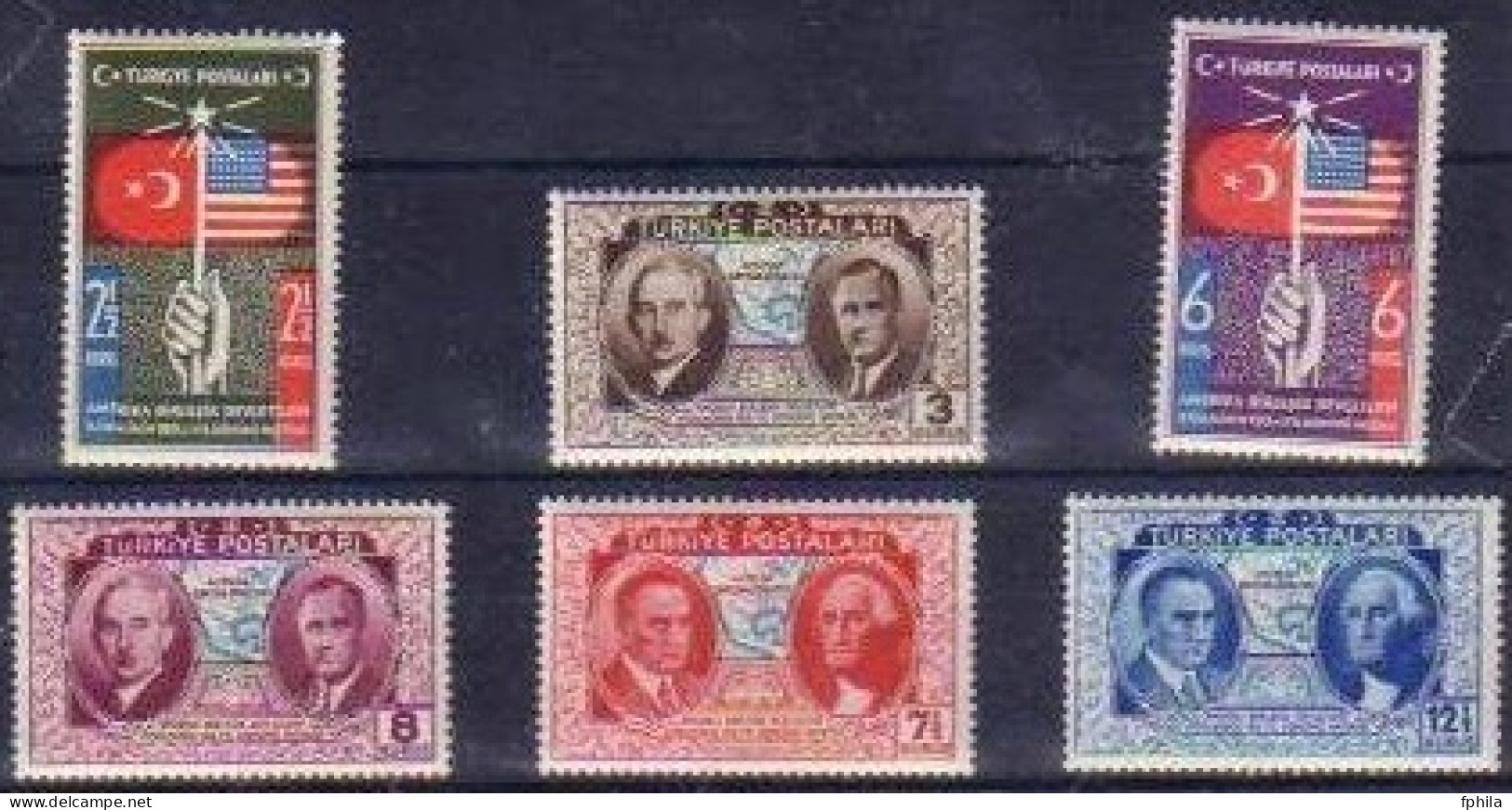 1939 TURKEY THE 150TH ANNIVERSARY OF THE USA INDEPENDENCE MNH ** - Nuevos