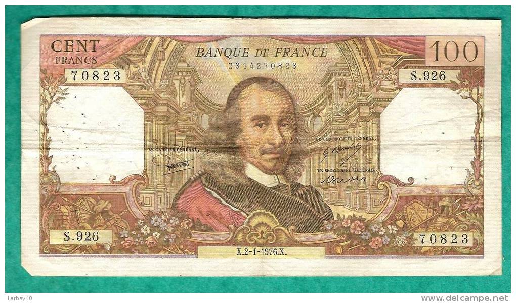 1 Billet De 100 Francs  - 02 01 1976 - 100 F 1964-1979 ''Corneille''