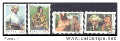 2004 POLAND J.MALCZEWSKI PAINTING (NUDE)-4V MNH - Neufs