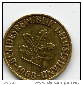 ALLEMAGNE 10 PFENNIG 1968 G - 10 Pfennig