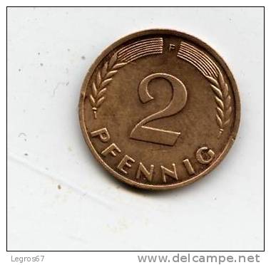 ALLEMAGNE 2 PFENNIG 1962 F - 2 Pfennig