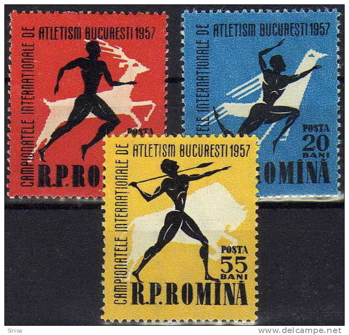 Romania / Athletic Games `Bukarest 1957` - Unused Stamps