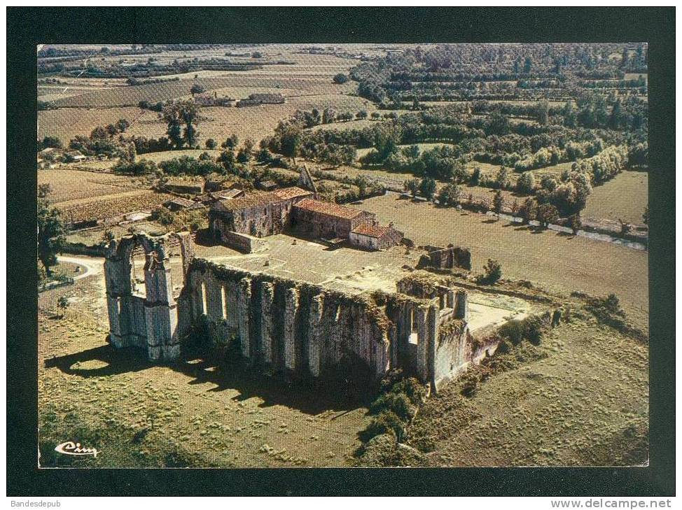 CPSM - Maillezais (85) - Vue Aérienne - Abbaye Saint Pierre ( COMBIER CIM 368 34 ) - Maillezais