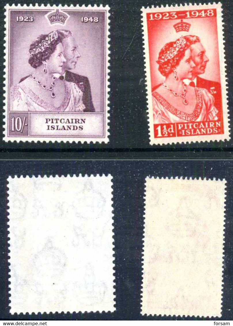 PITCAIRN ISLANDS..1949..Michel # 13-14...MLH...MiCV - 75 Euro. - Pitcairneilanden