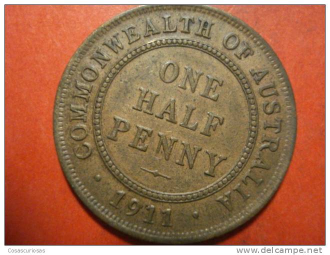 2772 AUSTRALIA   HALF  PENNY   GEORGE V       AÑO / YEAR  1911   VF+ - Penny