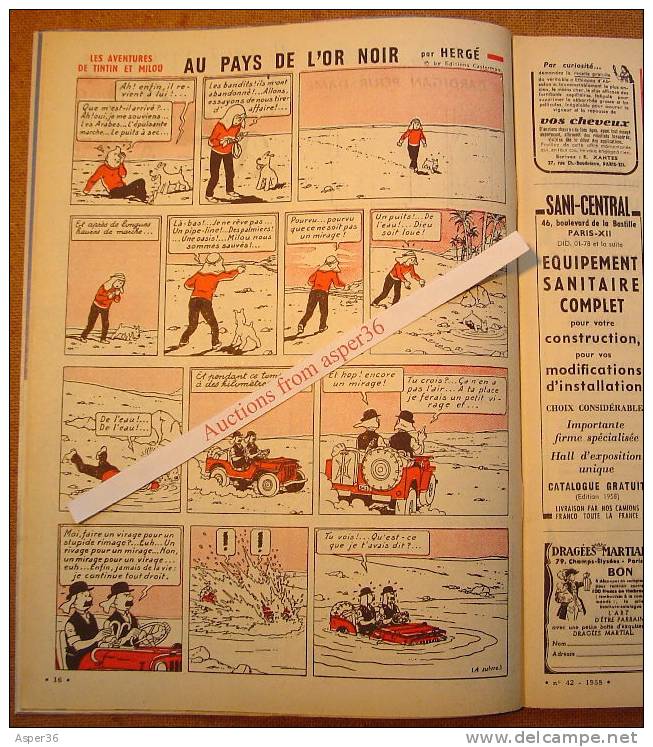 Magazine "L'Echo De La Mode" Avec 1 Page De Tintin 1958 Kuifje - Tintin