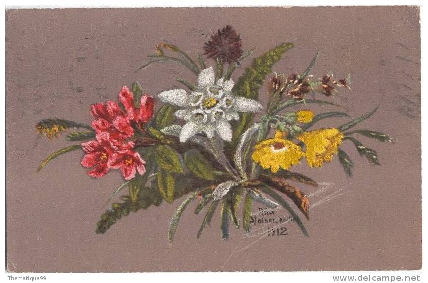 Entier Postal D'Autriche (1912) Timbré Sur Commande : Edelweiss Et Autres Fleurs, Flowers - Andere & Zonder Classificatie