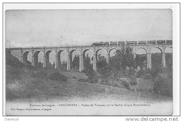 52 // CHALINDREY, Viaduc De Torcenay, Sur Le Saulon, Ligne Paris Belfrot, Ed Mongin  ** - Chalindrey