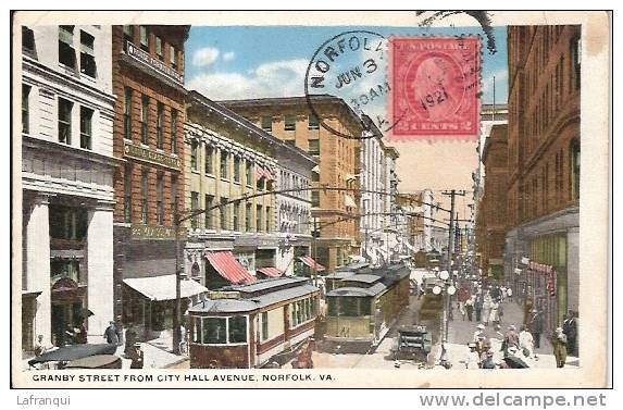 ETATS UNIS -ref No 244- Granby Street From City Hall Avenue - Norfolk -va - - Norfolk