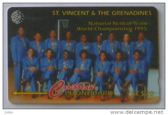 NATIONAL NETBALL TEAM - World Championship 1995  (St. Vincent & The Grenadines - Code  243CSVB.../B  ) - St. Vincent & The Grenadines