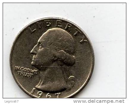 ETATS UNIS 1/4 DOLLAR 1967 - 1932-1998: Washington