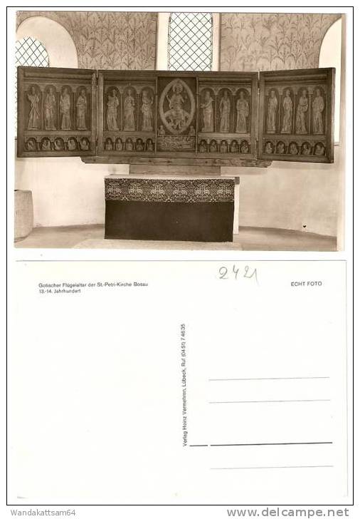 AK BOSAU In Holstein Gotischer Flügelaltar 13.-14. Jahrhundert Der St. Petri-Kirche 1151 / 1152  Bischof Vicelin - Plön