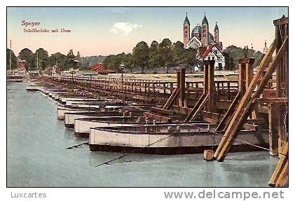 SPEYER . SCHIFFBRÜCKE MIT DOM. - Speyer