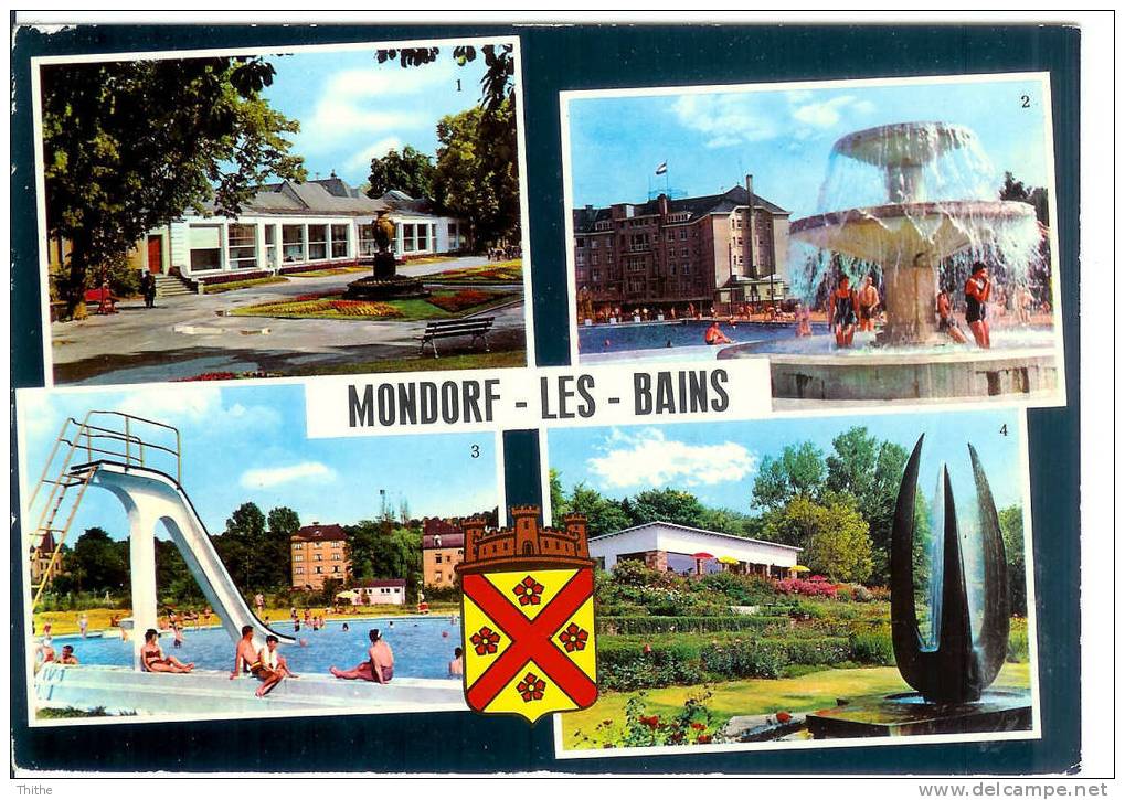 MONDORF LES BAINS - Carte 4 Vues - Blason - Mondorf-les-Bains