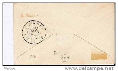 Faf116/ Diego Suarez Halbierung 1904 (Michel Vf) Nach Reunion(Brief, Cover, Lettr, Lettre) - Lettres & Documents