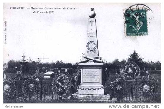 Cpa Formerie (60) Monument Commémoratif Du Combat De Formerie 1870 . Ed Pourret - Formerie