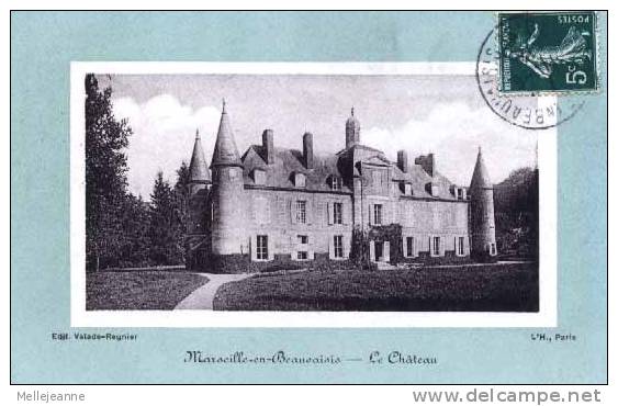 Cpa Marseille En Beauvaisis (60) Le Chateau  . Ed Valade Regnier - Marseille-en-Beauvaisis