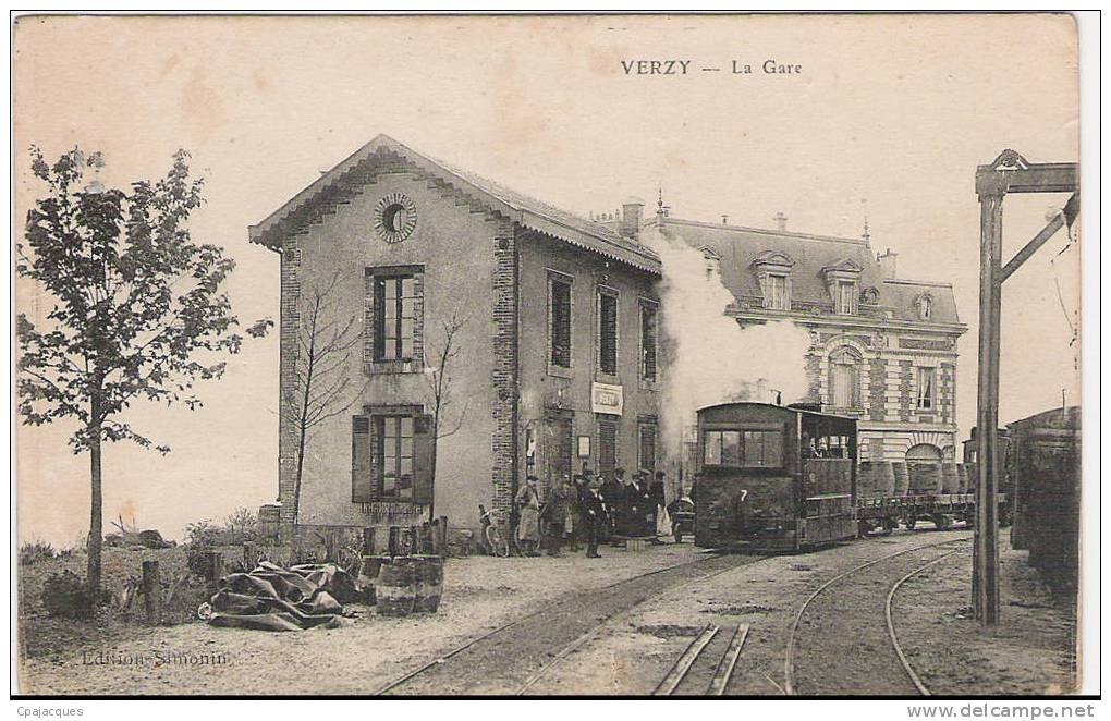 51-VERZY - LA GARE .BEAU PLAN. - Verzy