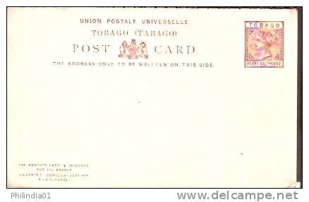 Tobago 1½d+1½d QV UPU Reply Post Card Postal Stationary MINT As Per Scan # A01-125B - Trinidad En Tobago (1962-...)