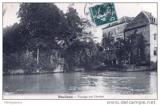 Cpa Doullens (80) Paysage Sur L' Authie . Ed Decauchy - Doullens