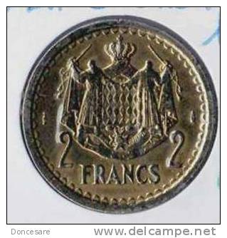 ** 2 FRANCS  MONACO 1945 BRONZE SANS DATE SUP-  **E109** - 1949-1956 Anciens Francs