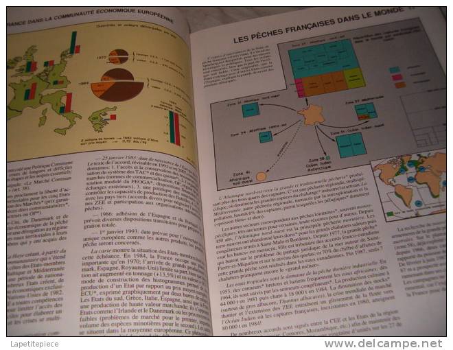 (MAG) Atlas Des Pêches Et Cultures Marines En France (G.I.P. RECLUS 1988) - Boten
