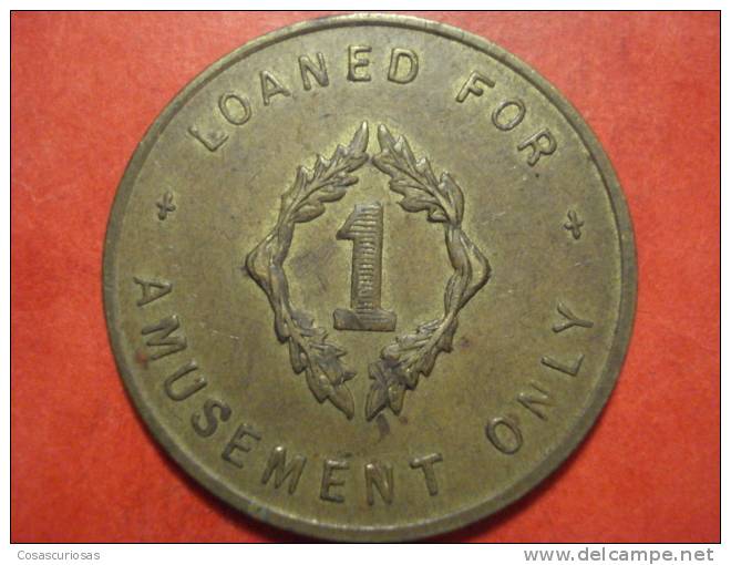 3259 UNITED KINGDOM UK    TOKEN MACHINE   AÑO / YEAR   CIRCA 1950 ??? - Casino