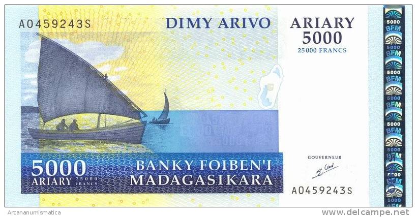 MADAGASCAR  25.000 FRANCOS=5.000 ARIARY  2.007    PLANCHA/UNC   DL-6436 C - Madagaskar