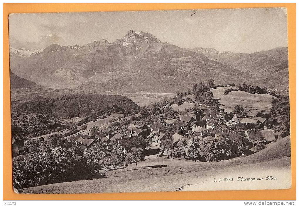 D088, Cpa, Vaud, Huemoz Sur Ollon. Circulé Vers Villeneuve Sur Lot En Mai 1918. - Ollon