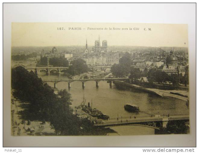 CPA  PARIS   SEINE CITE PENICHE PONT - The River Seine And Its Banks