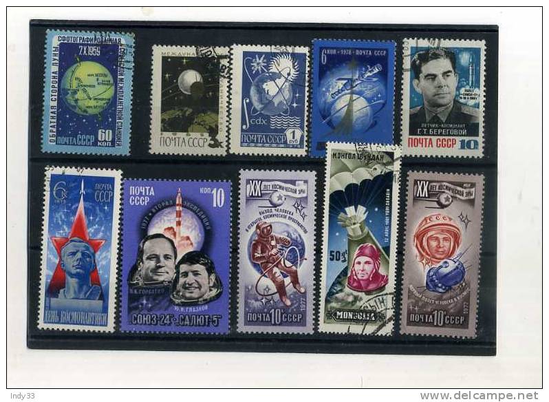 - ESPACE . ENSEMBLE DE TIMBRES D´URSS SUR L´ ESPACE . - Rusland En USSR