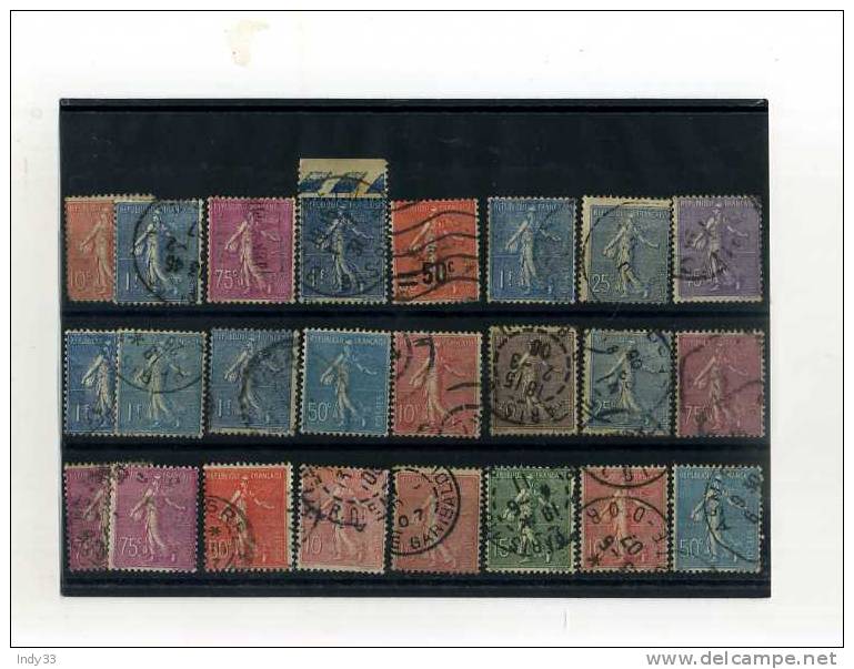 - FRANCE 1903/60 . ENSEMBLE DE DE TIMBRES DE FRANCE . SEMEUSE LIGNEE - 1903-60 Semeuse Lignée